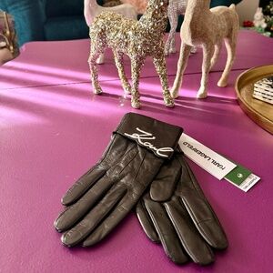 Karl Lagerfeld Leather Gloves